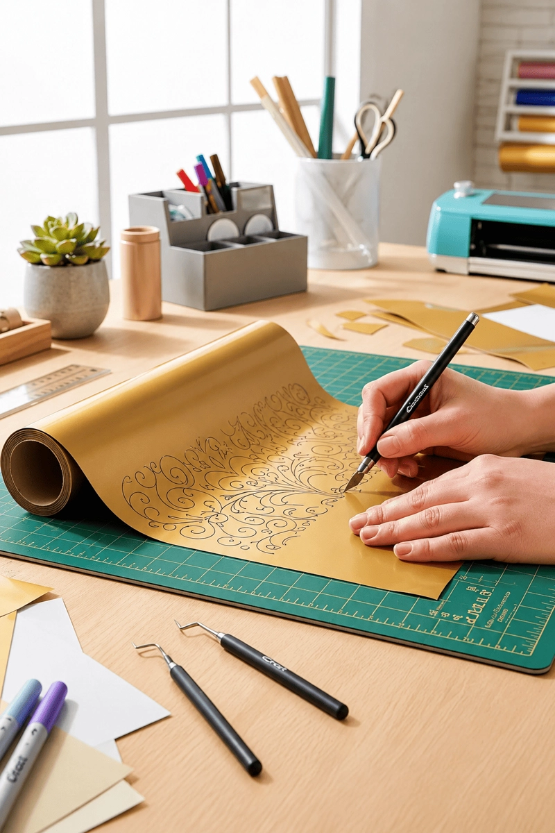 VINILO PVP12 X 48 WM DORADO CRICUT - 4