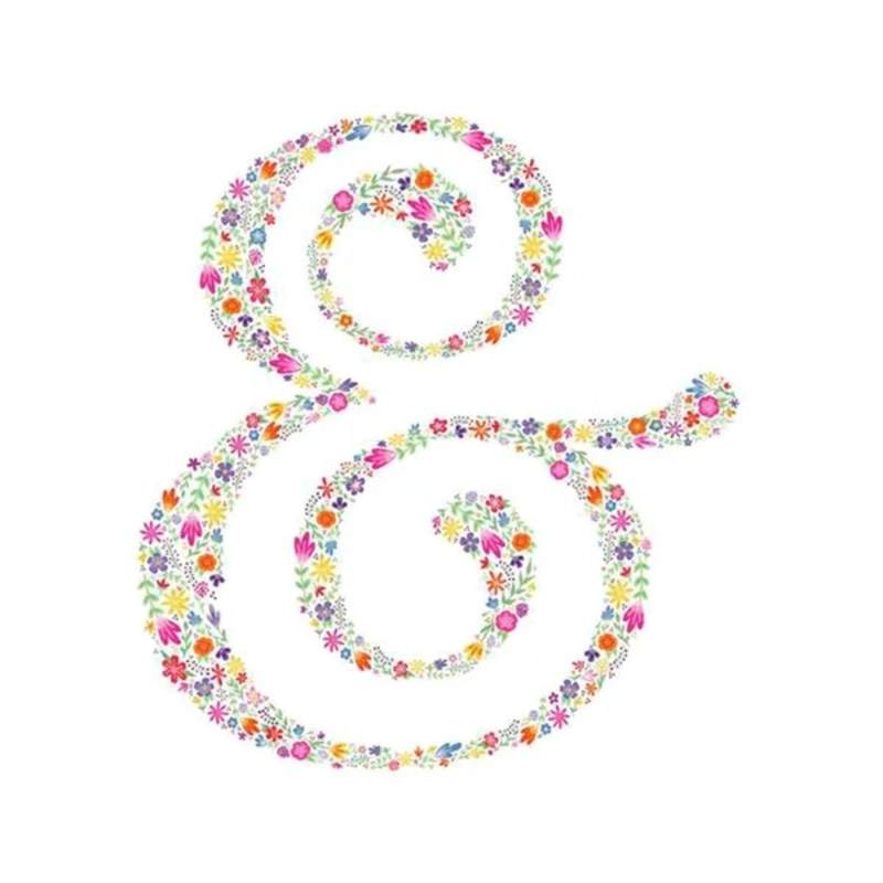 VINILO IRON-ON DESIGNS FLORAL AMPERSAND 8.5X12 CRICUT - 2