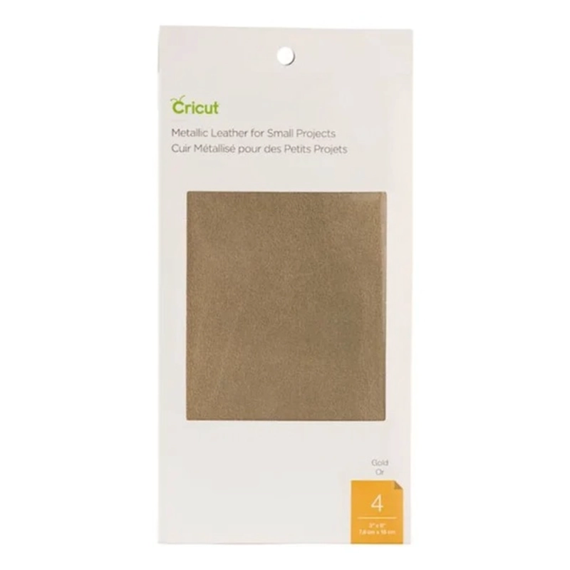 CUERO METALIZADO PARA PROYECTOS PEQUEÑOS DORADO CRICUT - 1