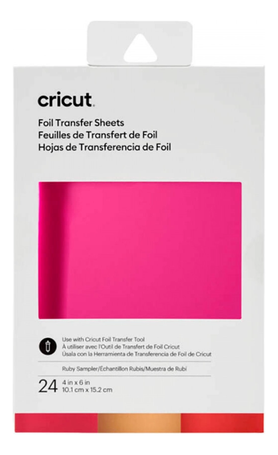 LAMINAS RUBY DE 24 HOJAS ROSA LISO CRICUT - 1