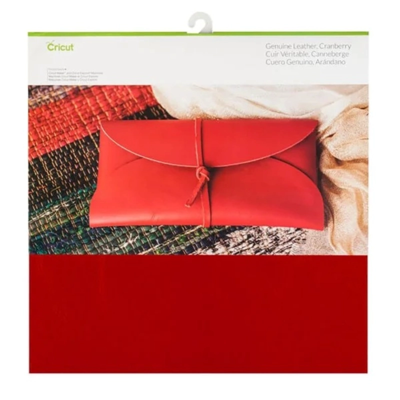 CUERO GENUINO ARANDANO ROJO CRICUT - 1