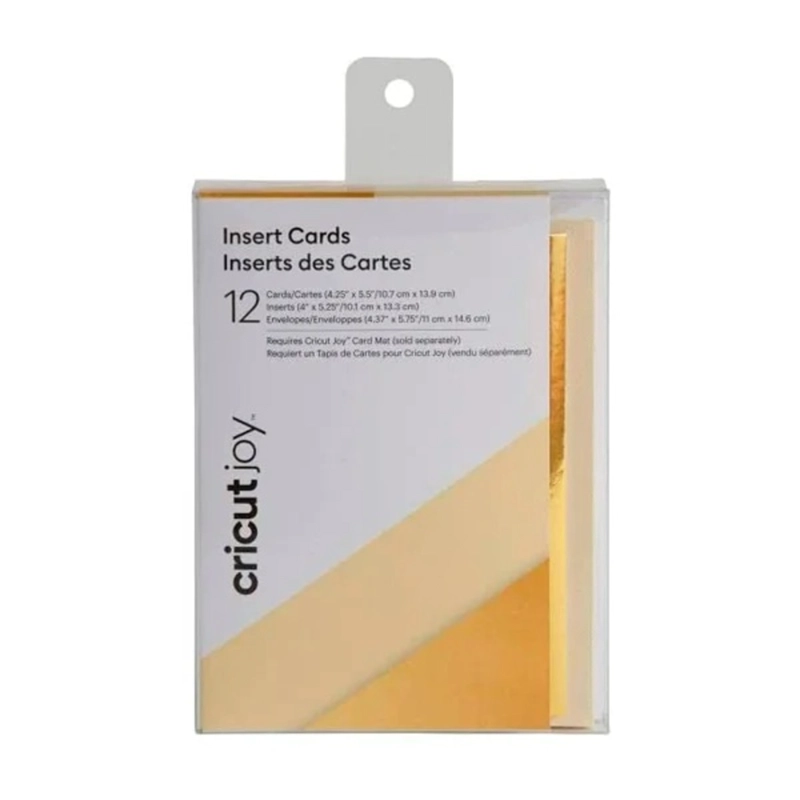 SET 12 TARJETAS A2 12 SOBRES 12 INS DORADO CRICUT - 1