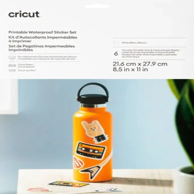 PAPEL ETIQUETA IMPRIMIBLE WATERPROOF HOLOGRAFICO 5PZ CRICUT - 2