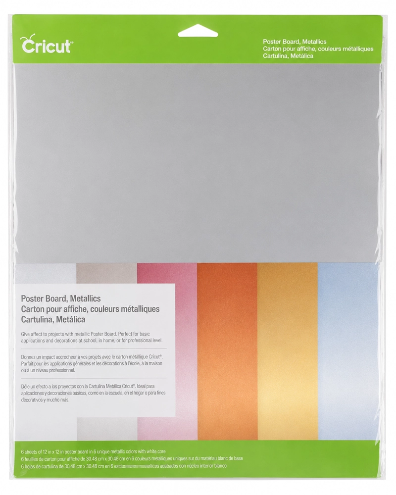SET CARTULINAS METALICAS MULTICOLOR CRICUT - 2