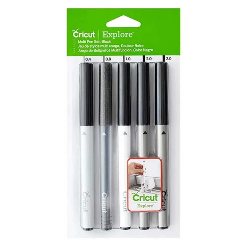 JUEGO DE BOLIGRAFOS NEGRO 5 UNIDADES CRICUT - 1