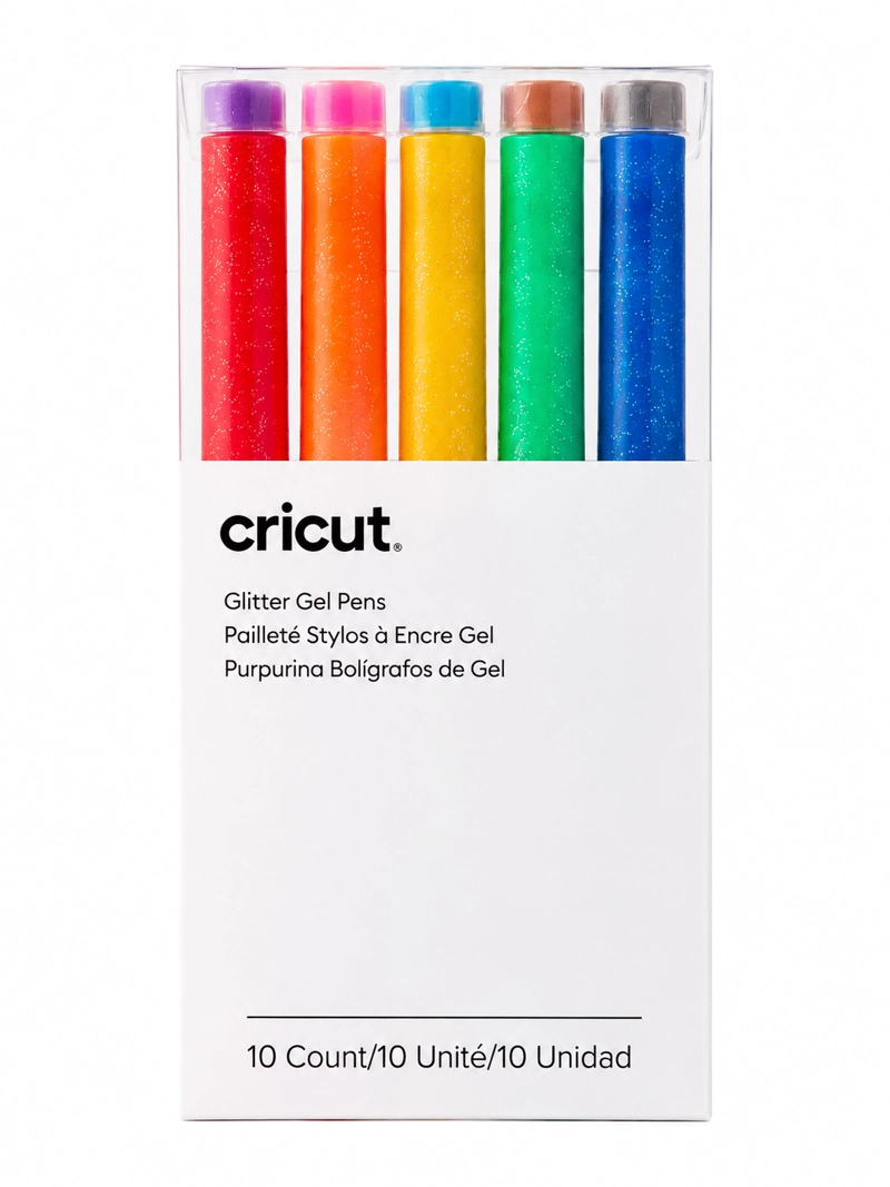 LAPICES DE GEL ARCOIRIS CON BRILLANTINA CRICUT - 1
