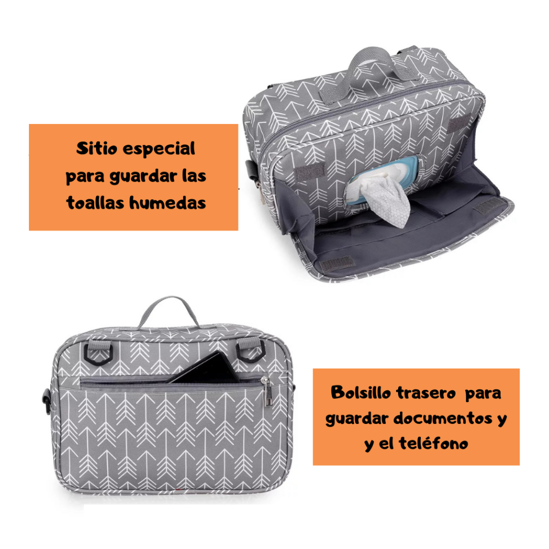 BOLSO SEBEN KIDS COCHE GRIS - 3