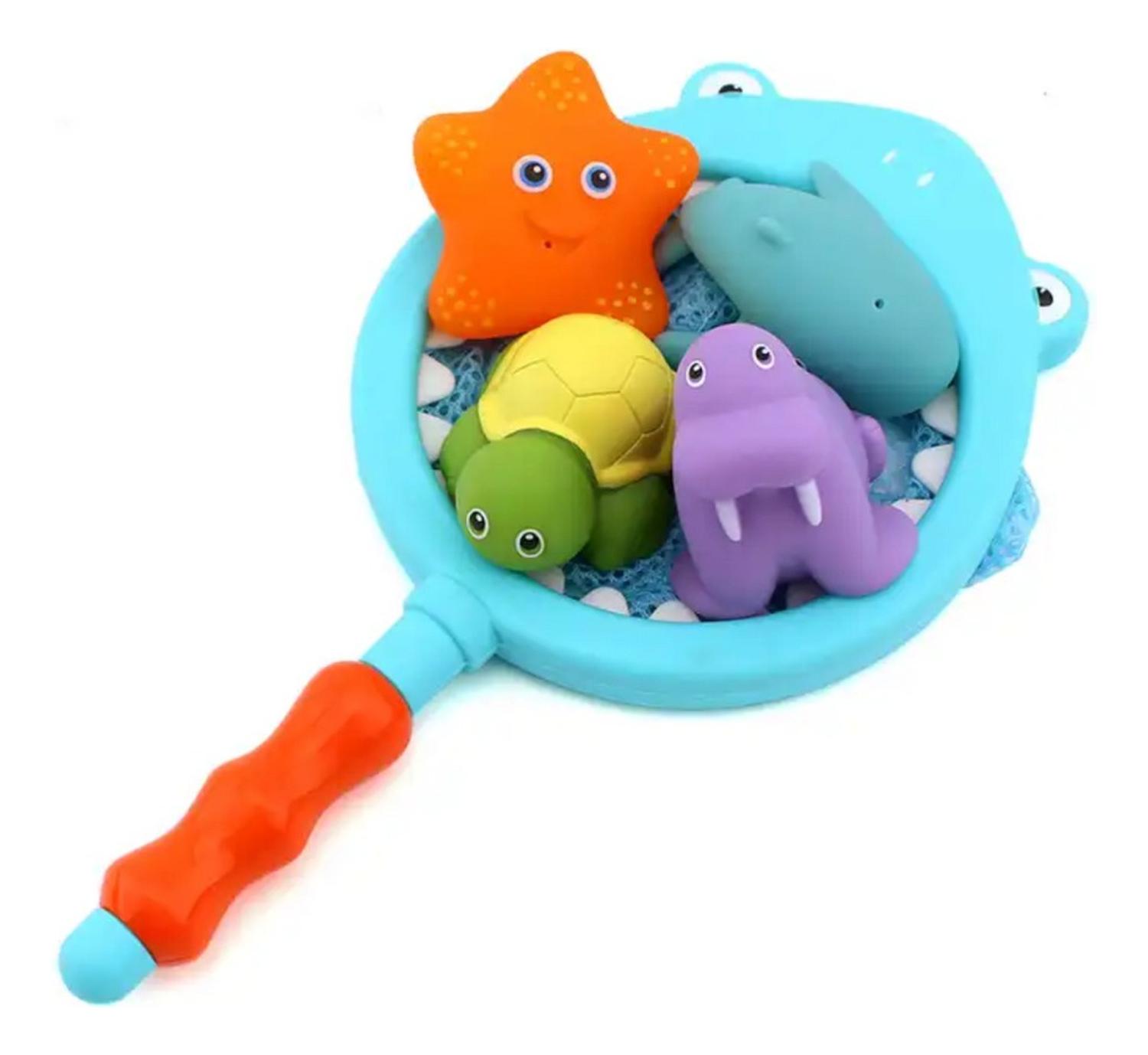 JUGUETE BAÑO SEBEN KIDS BEBÉS Y NIÑOS RED TIBURÓN Y ANIMALES MAR - 2