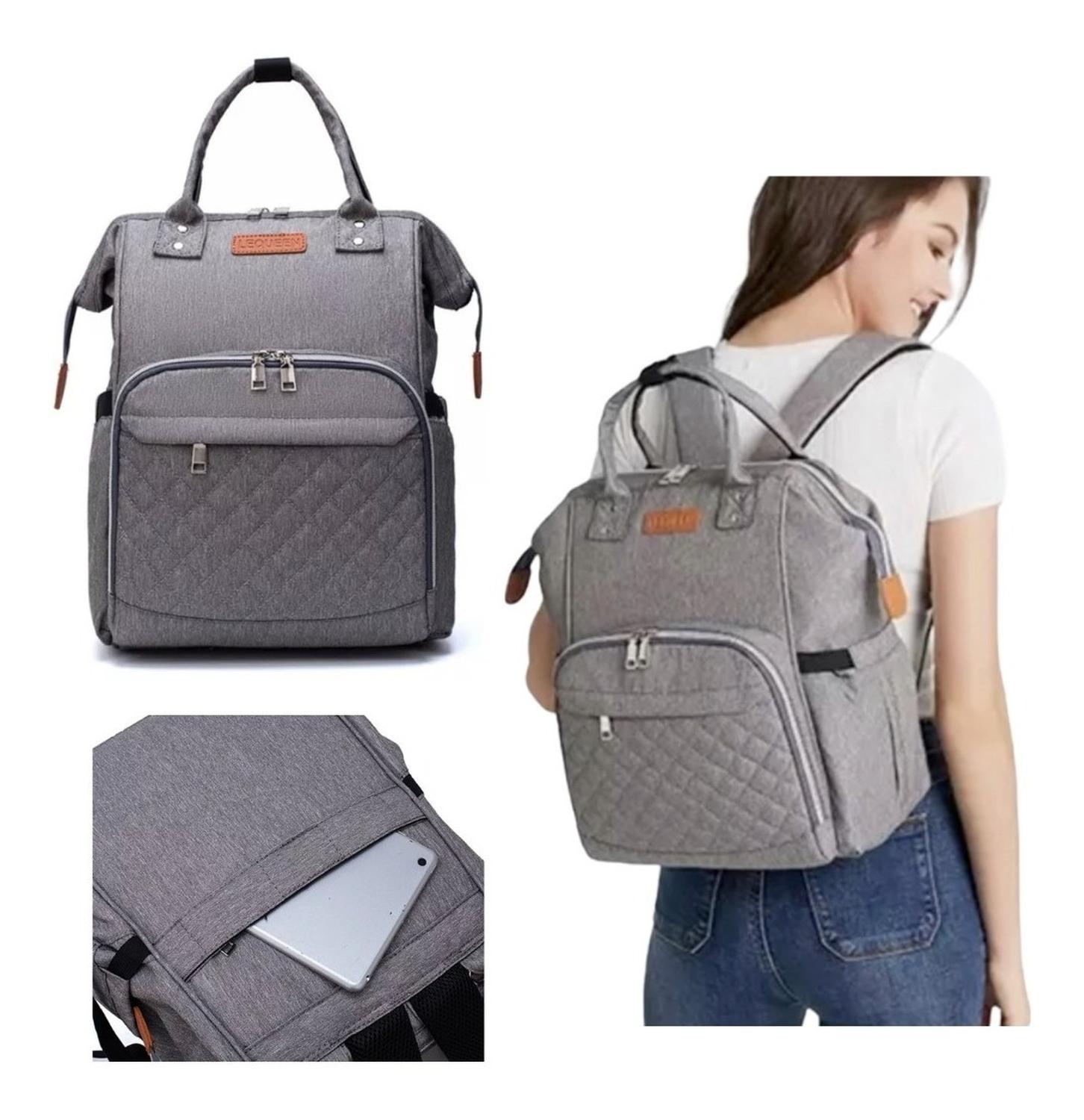 MOCHILA SEBEN KIDS PAÑALERA IMPERMEABLE CON BOLSILLO SEGURIDAD - 1