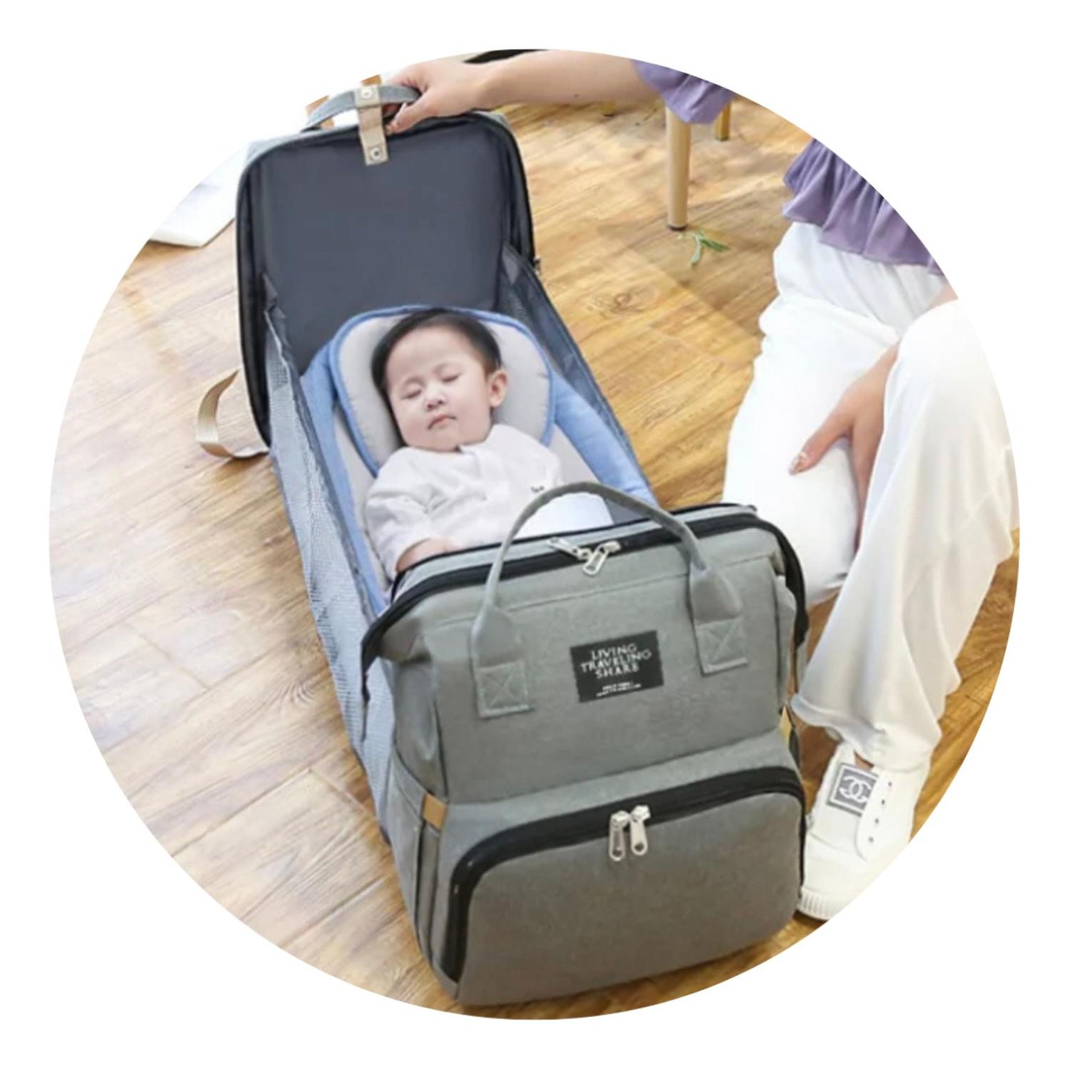 MOCHILA SEBEN KIDS PRÁCTICA 3 EN 1 PAÑALERA CUNA Y MUDADOR PORTÁTIL - 1