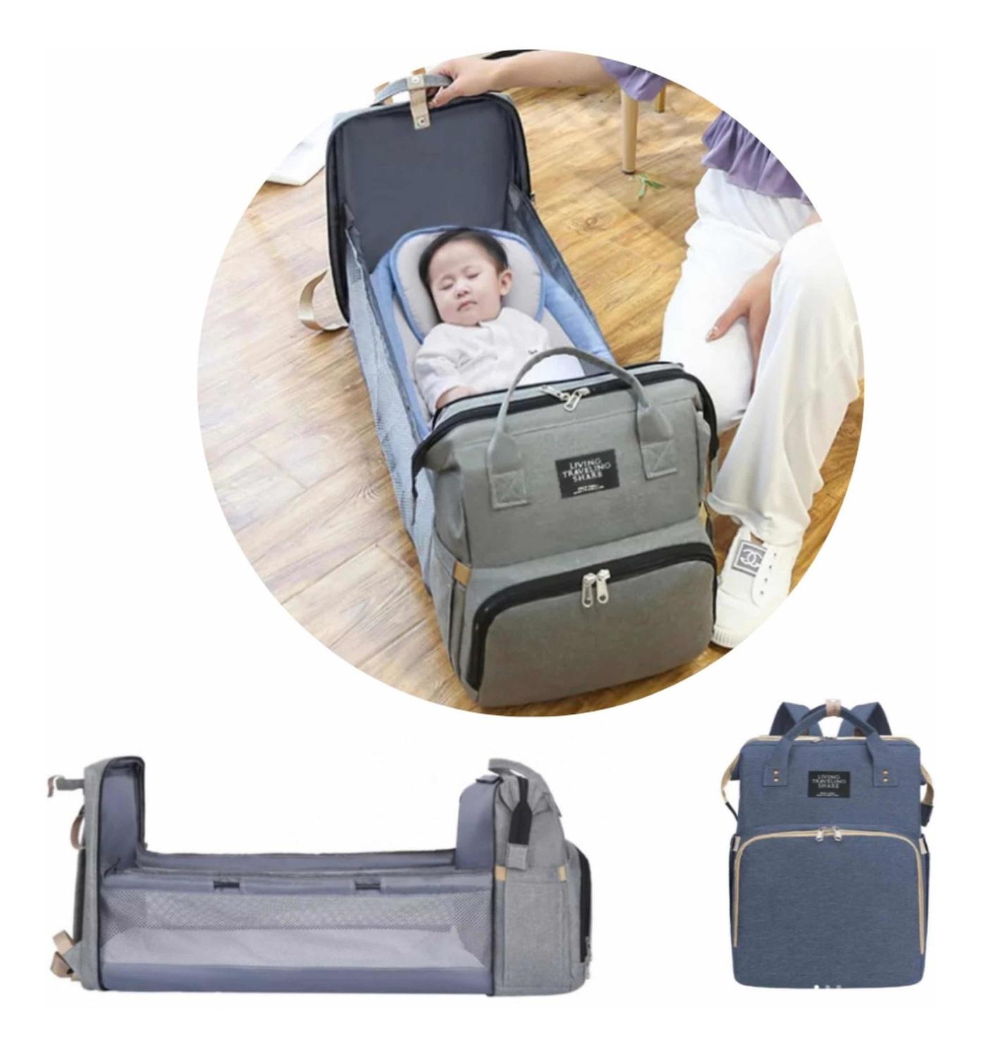 MOCHILA SEBEN KIDS PRÁCTICA 3 EN 1 PAÑALERA CUNA Y MUDADOR PORTÁTIL - 1