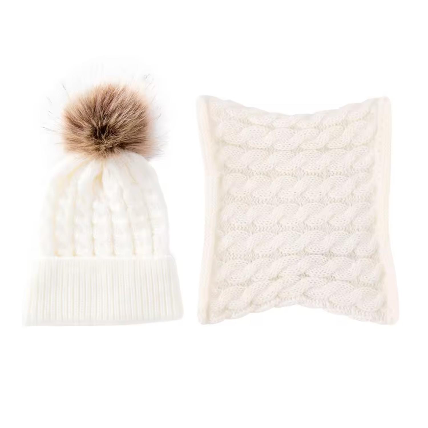 SET DE GORRO INFANTIL SEBEN KIDS CON CUELLO OTOÑO - INVIERNO - 2
