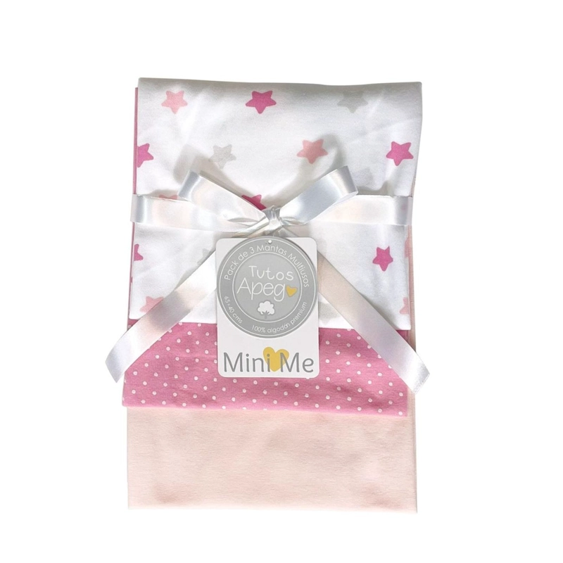 PACK X3 TUTO MINI ME PACK X 3 ALGODÓN ALGODÓN ROSA - 1