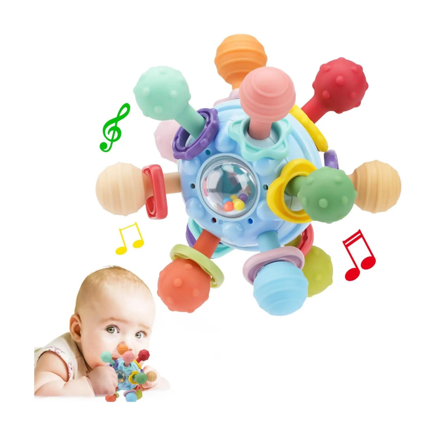 JUGUETE SENSORIAL PARA BEBES - PELOTA DE ESTIMULACIÓN Y DENTICIÓN - 3