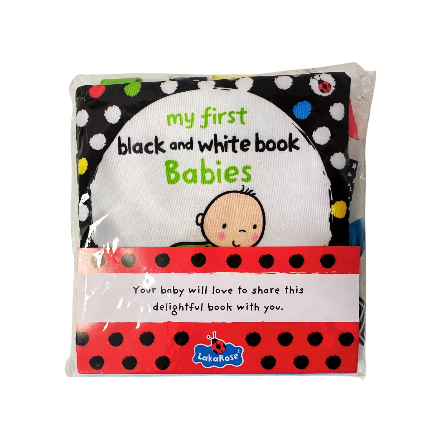 LIBRO DE TELA EN EN COLOR BLANCO Y EN COLOR NEGRO - LIBRO SENSORIAL PARA ESTIMULACIÓN - 3