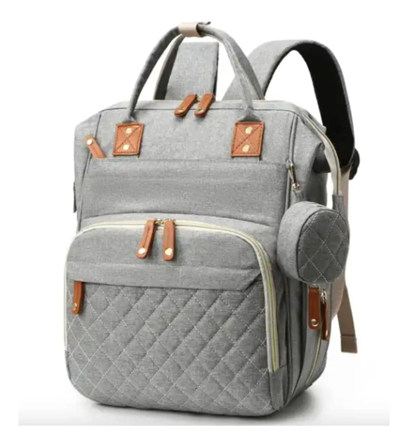 MOCHILA MATERNAL - PAÑALERA DE GRAN CAPACIDAD CON CABLE USB LISO - 1