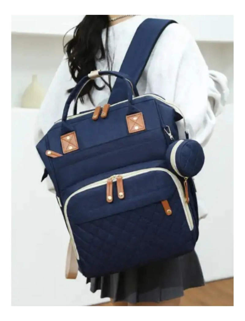 MOCHILA MATERNAL - PAÑALERA DE GRAN CAPACIDAD CON CABLE USB LISO - 2