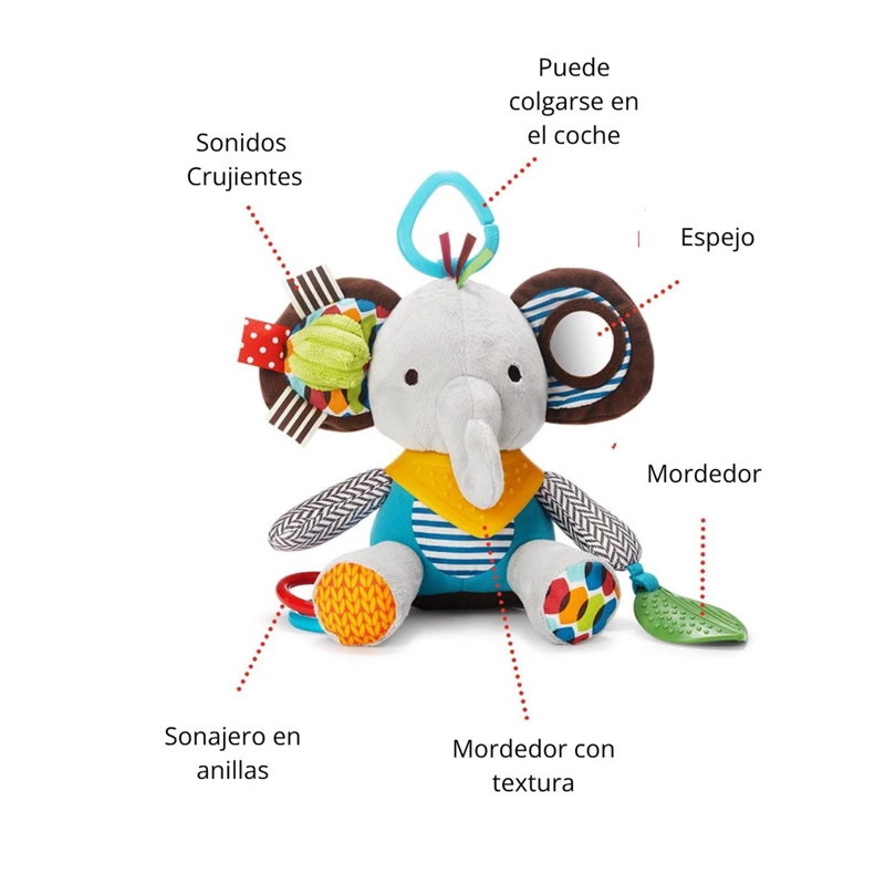 SONAJERO SENSORIAL PARA BEBE - MOVIL DE PELUCHE PARA COCHE O CUNA - 2