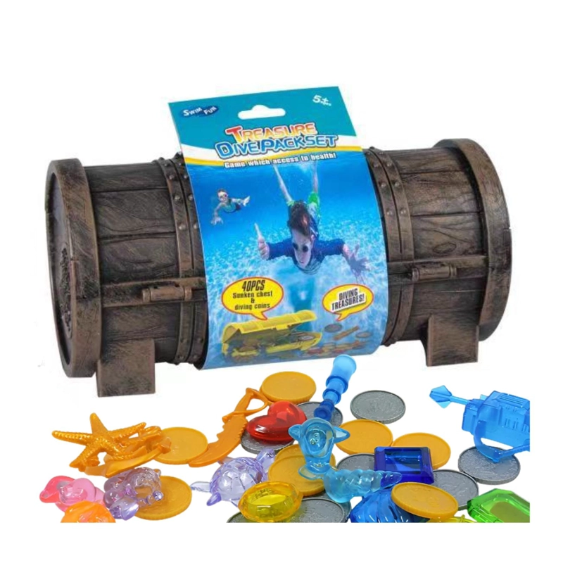 COFRE TESORO PIRATA CON GEMAS Y MONEDAS - BAUL DE JUEGO - 1
