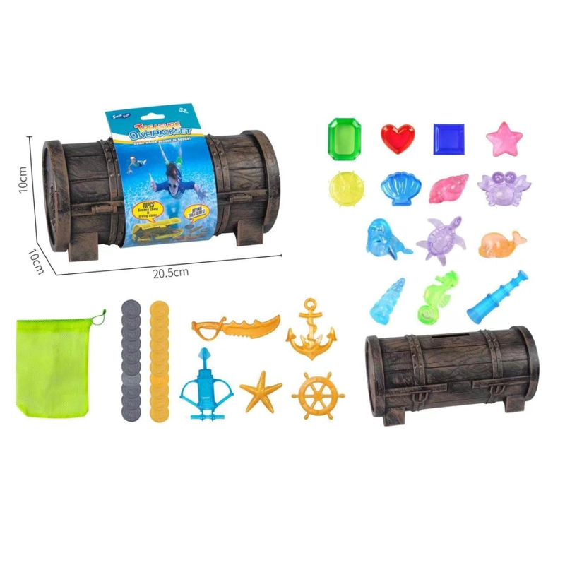 COFRE TESORO PIRATA CON GEMAS Y MONEDAS - BAUL DE JUEGO - 3