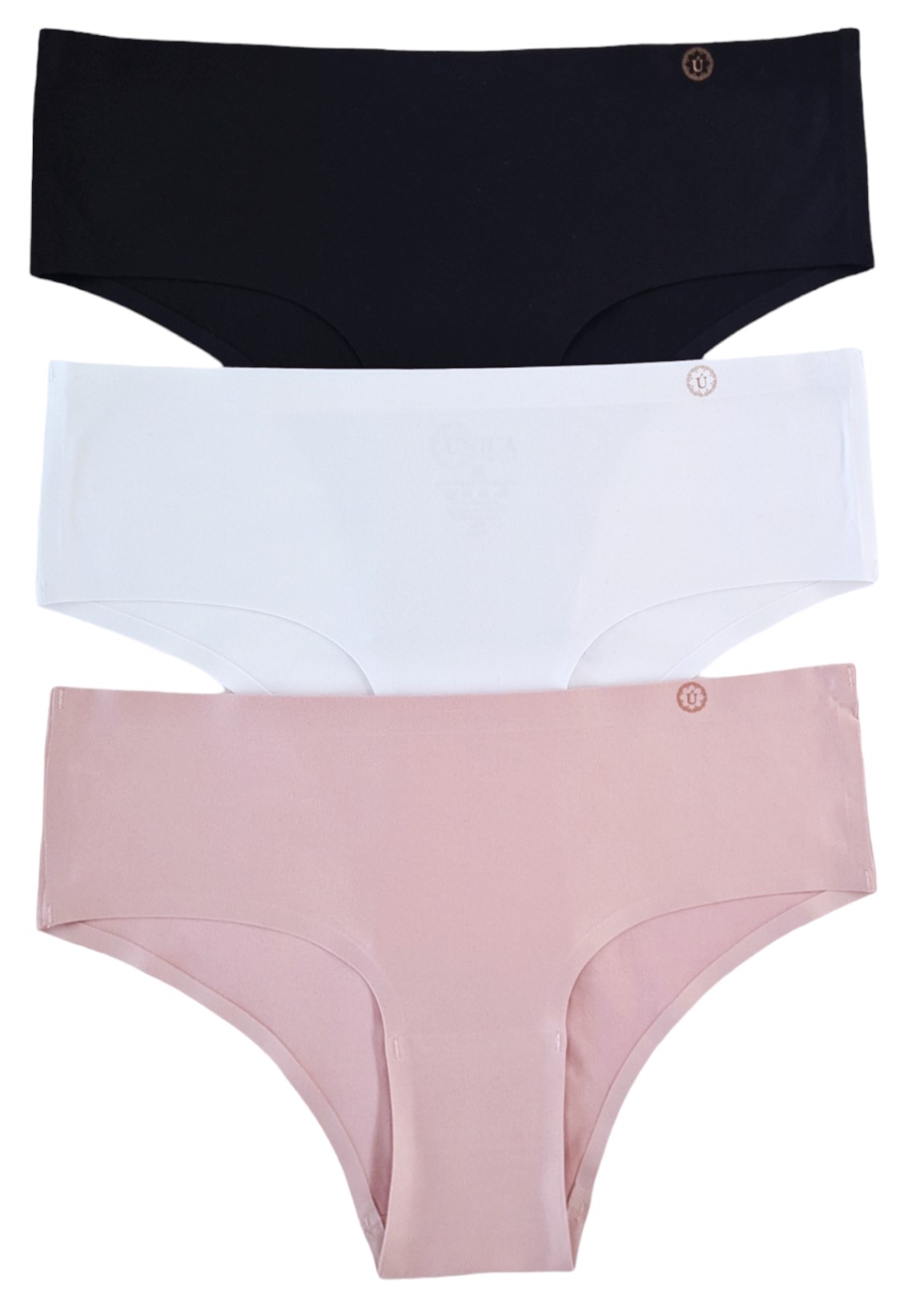 PACK X3 CALZÓN MUJER UNICA LINGERIE PANTALETA MICROFIBRA SIN DEMARCACIÓN.ROSA - 1