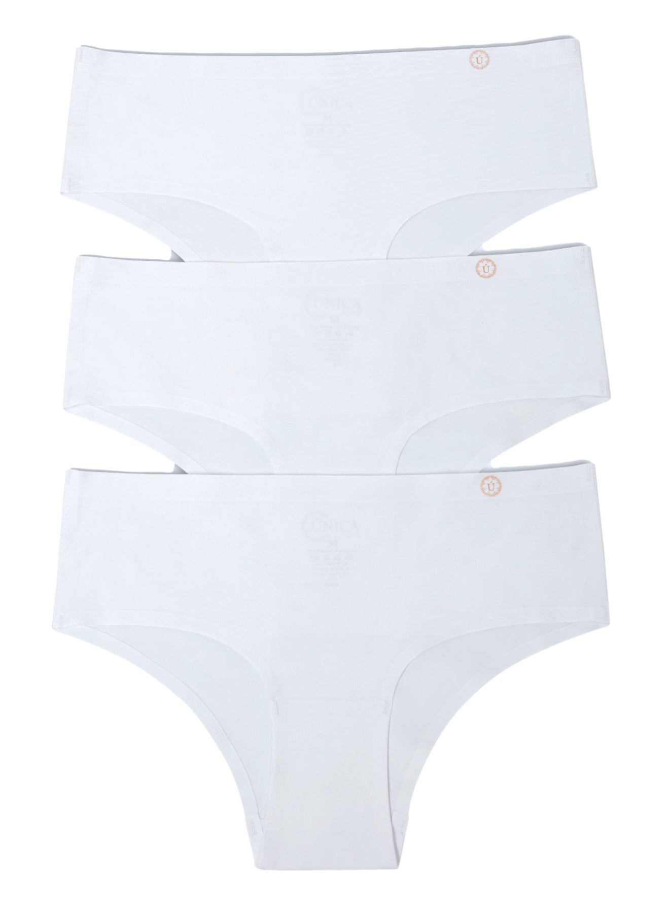 PACK X3 CALZÓN MUJER UNICA LINGERIE PANTALETA MICROFIBRA SIN DEMARCACIÓN BLANCO - 1