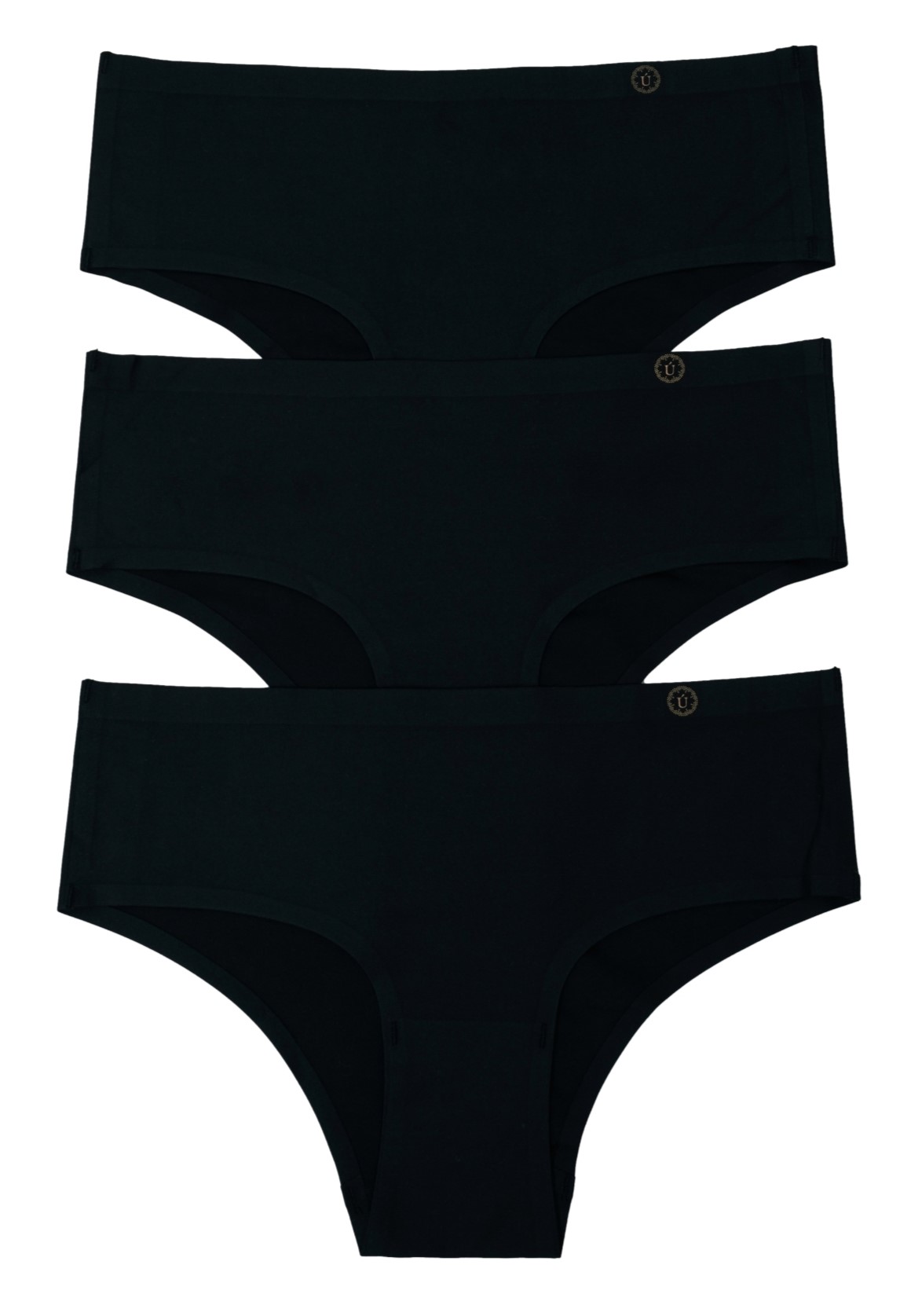PACK X3 CALZÓN MUJER UNICA LINGERIE PANTALETAS MICROFIBRA SIN DEMARCACIÓN NEGRO - 1
