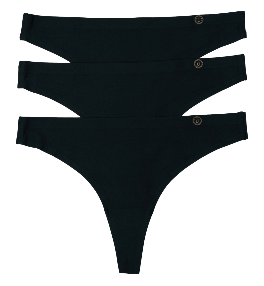 PACK X3 CALZÓN MUJER UNICA LINGERIE COLALESS MICROFIBRA SIN DEMARCACIÓN NEGRO - 1