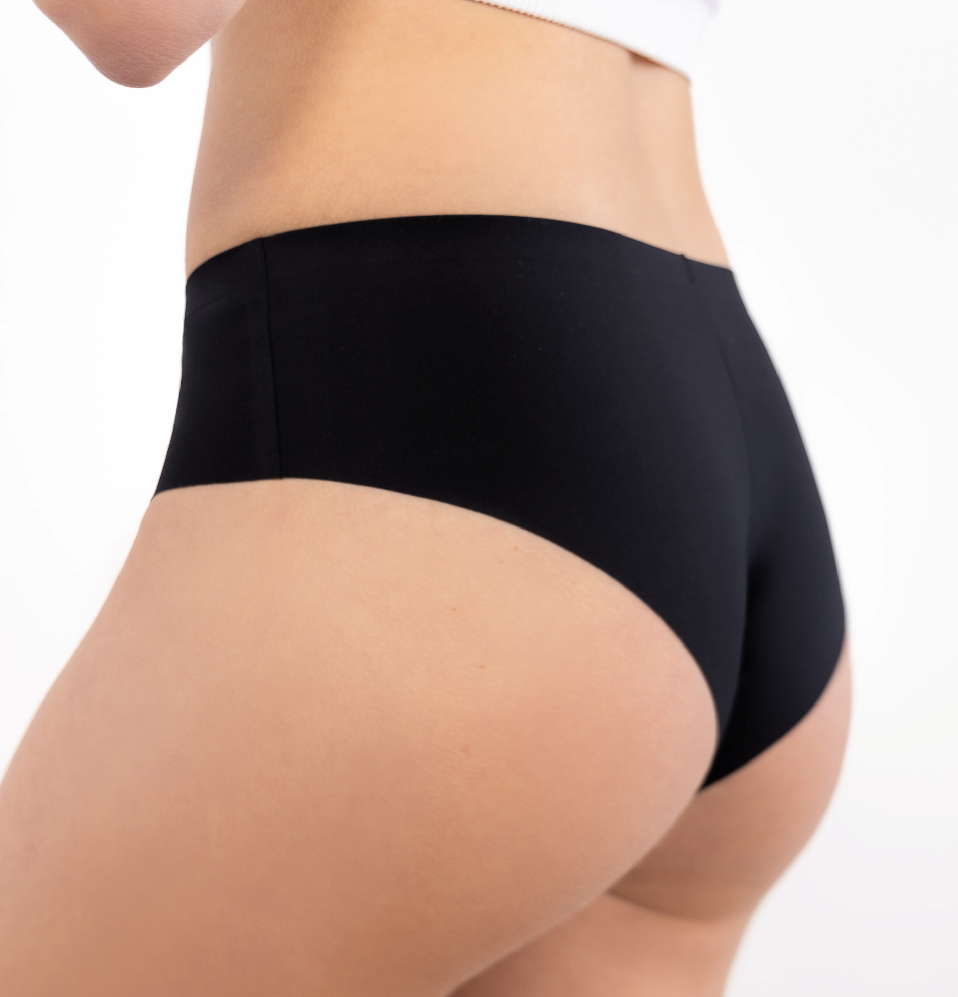 PACK 3 CALZÓN MICROFIBRA MUJER UNICA LINGERIE NEGRO PANTALETA CULOTTE SILKDRY FLEX SIN DEMARCACIÓN - 5