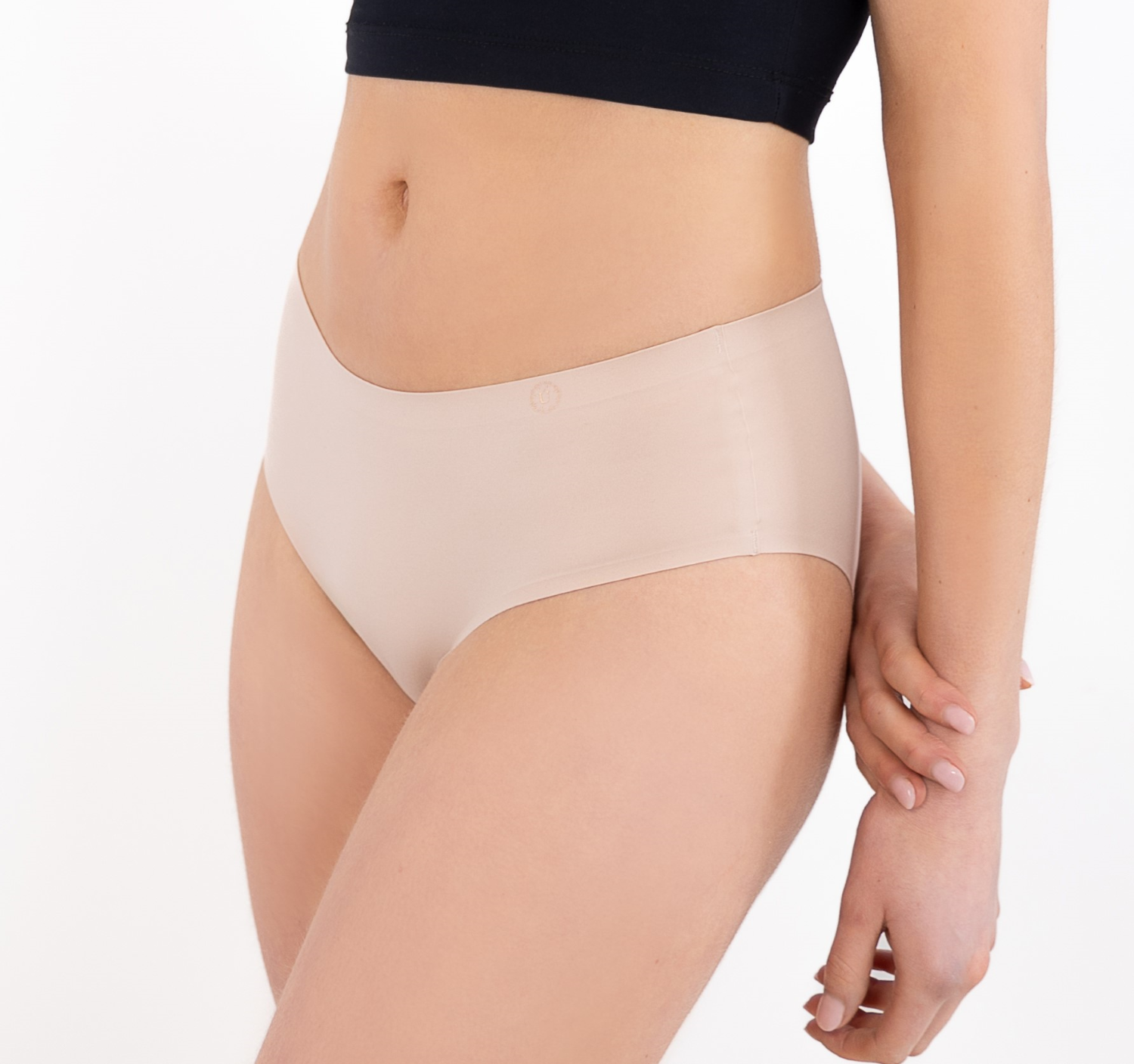 PACK 3 CALZÓN MICROFIBRA MUJER UNICA LINGERIE BEIGE PANTALETA SILKDRY FLEX SIN DEMARCACIÓN - 4