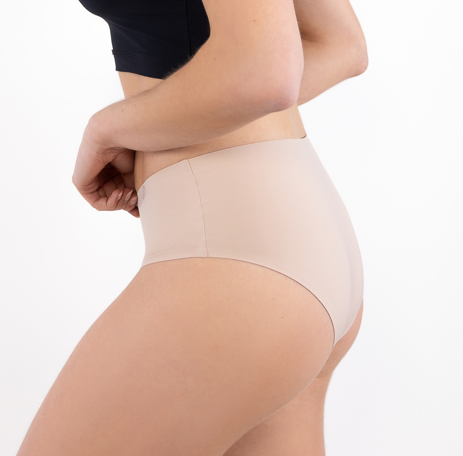 PACK 3 CALZÓN MICROFIBRA MUJER UNICA LINGERIE BEIGE PANTALETA SILKDRY FLEX SIN DEMARCACIÓN - 5