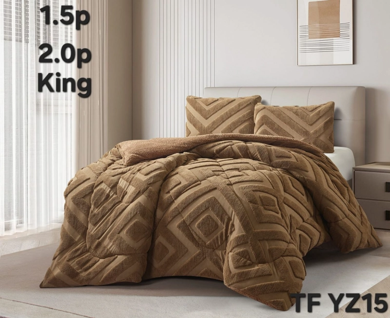 COBERTOR DE INVIERNO CON CHIPORRO JACQUARD CUTTING 1,5 PLAZA CAFE - 2