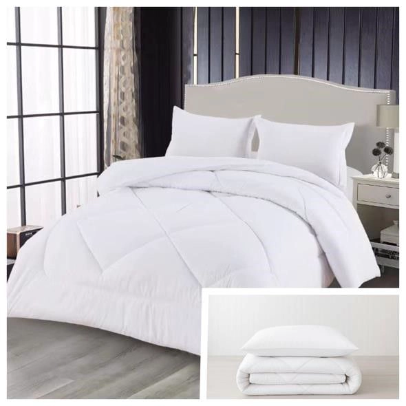 EDREDON NORDICO CON FUNDAS DE ALMOHADA SUAVE Y LIGERO 1 PLAZA - COLOR BLANCO - 1