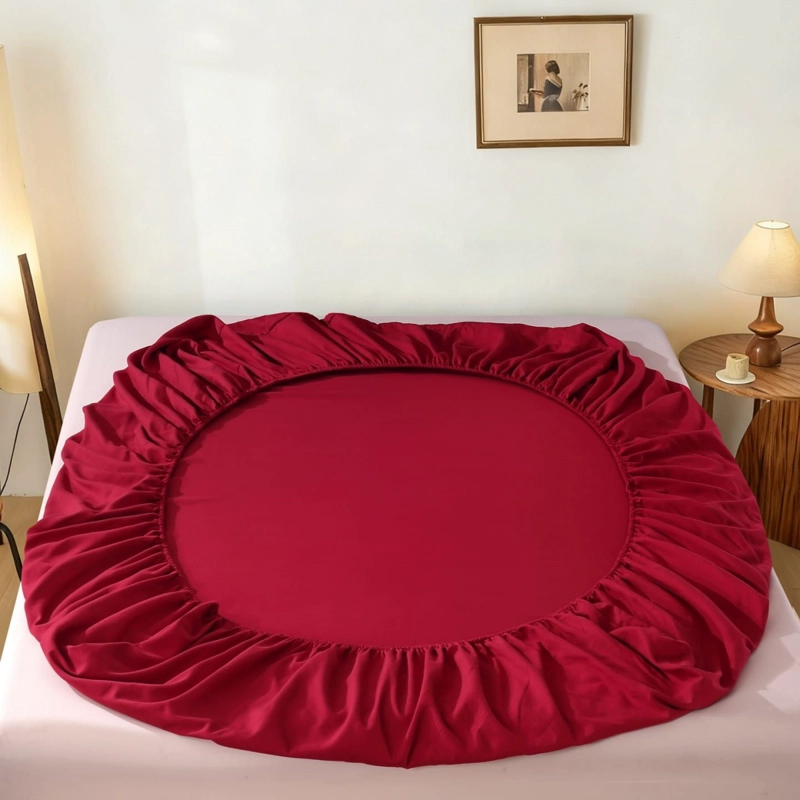 JUEGO DE SABANAS DE GENERO KING 800 HILOS - COLOR BURDEO - 4