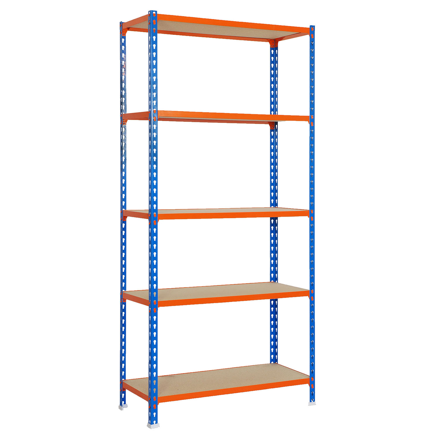 ESTANTERIA MADERCLICK SUPERPLUS 5/400 AZUL/NARANJA/MADERA - 1