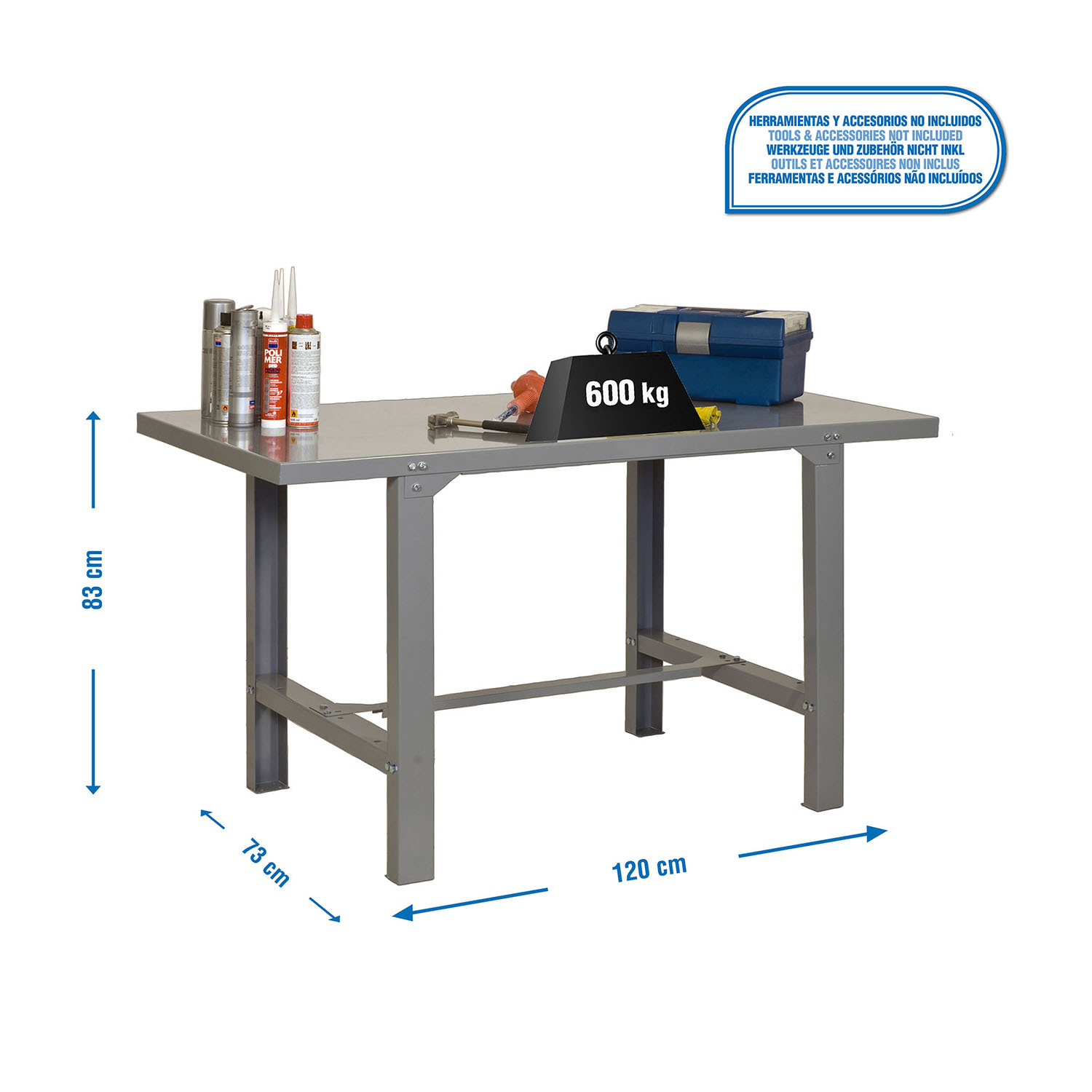 BANCO SIMONWORK BT6 METAL 1200 GRIS - 2