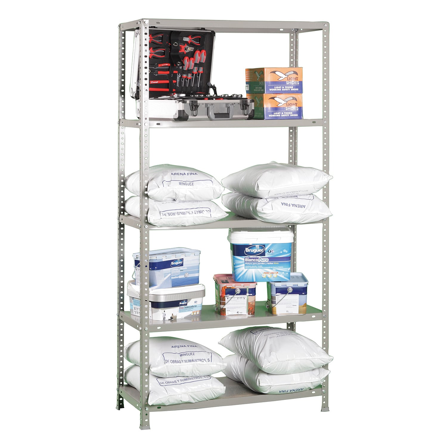 ESTANTERÍA METÁLICA COMFORT 5/300 CON TORNILLOS GRIS - 3