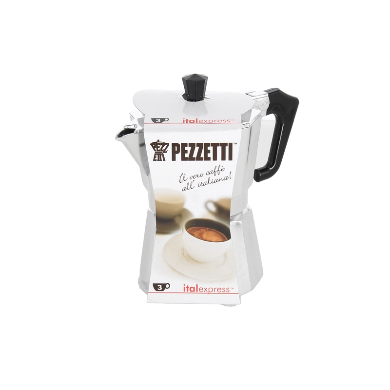 CAFETERA ITALEXPRESS  3 TAZAS PLATEADA - 2