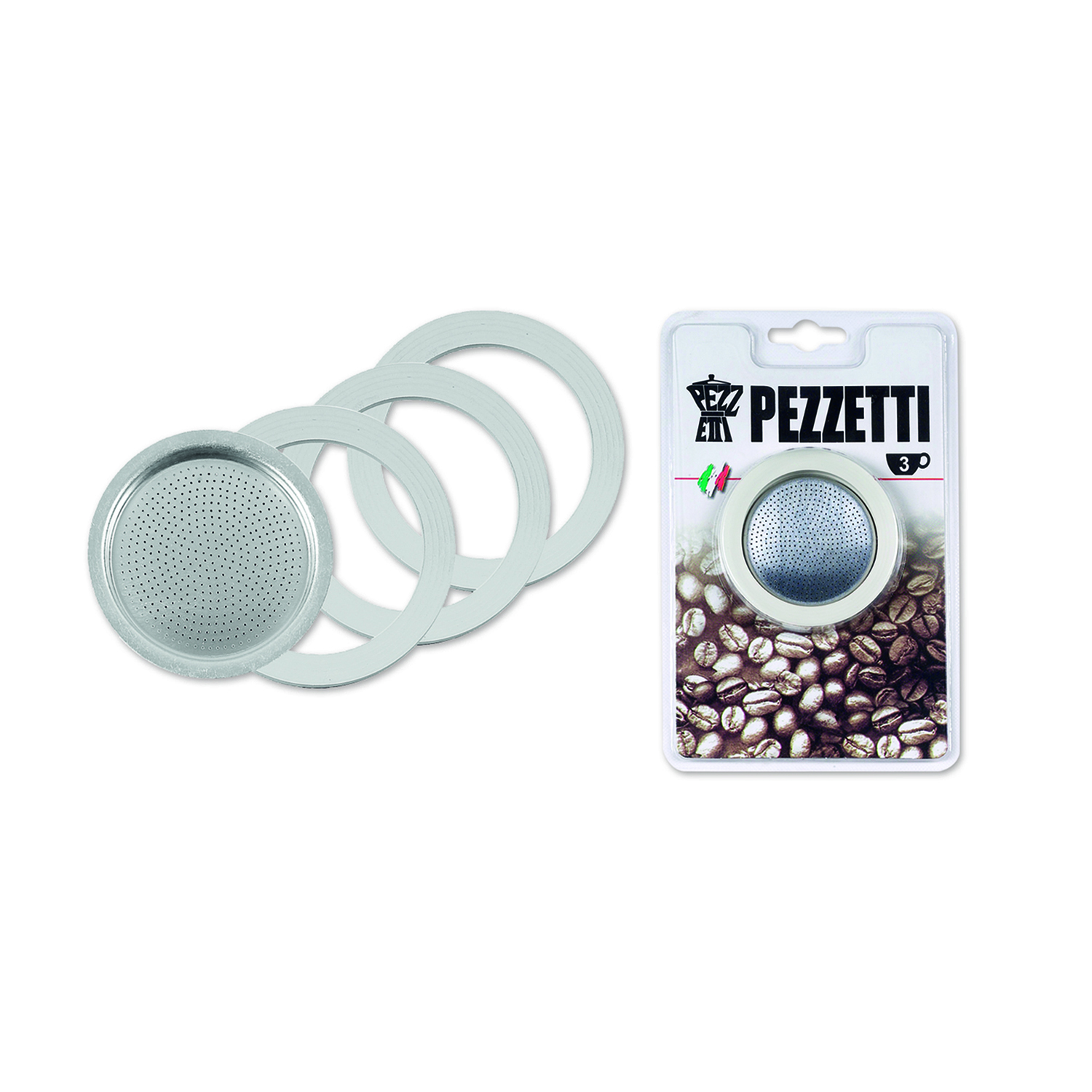 FILTRO ACERO INOX-3 JUNTAS SILICONA-CAFETERA 3 TAZAS STEEL EXPRESS - 1
