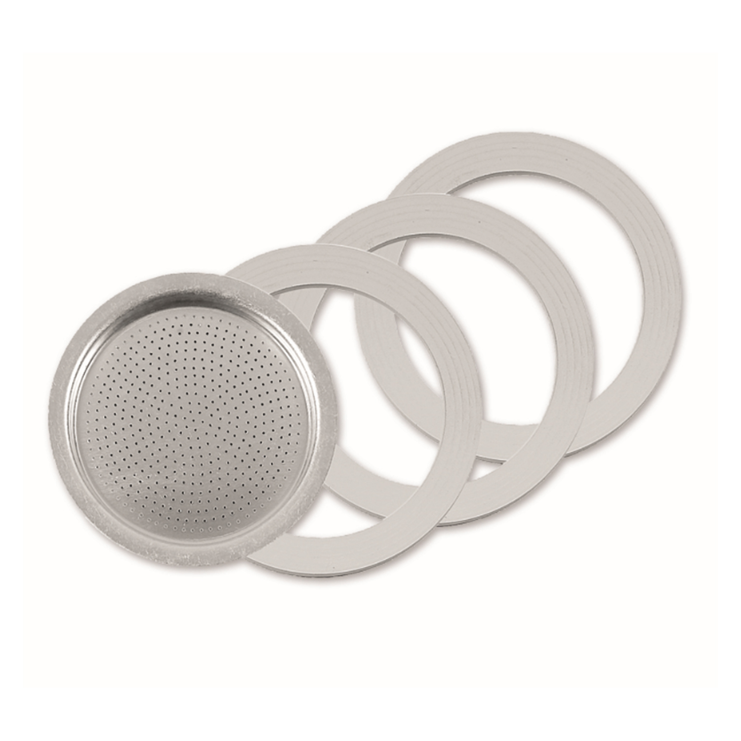 FILTRO ACERO INOX-2 JUNTAS SILICONA -CAFETERA 4 TAZAS STEEL EXPRESS - 1