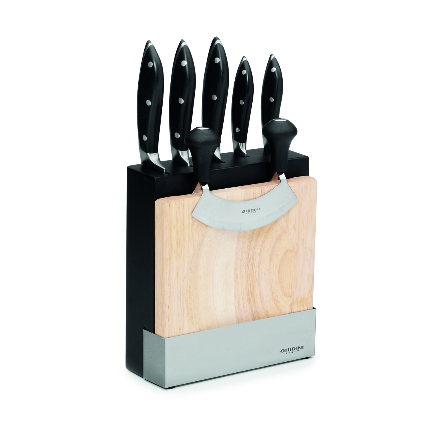 SET 5 CUCHILLOS CON TABLA DE CORTAR TWIST - 1
