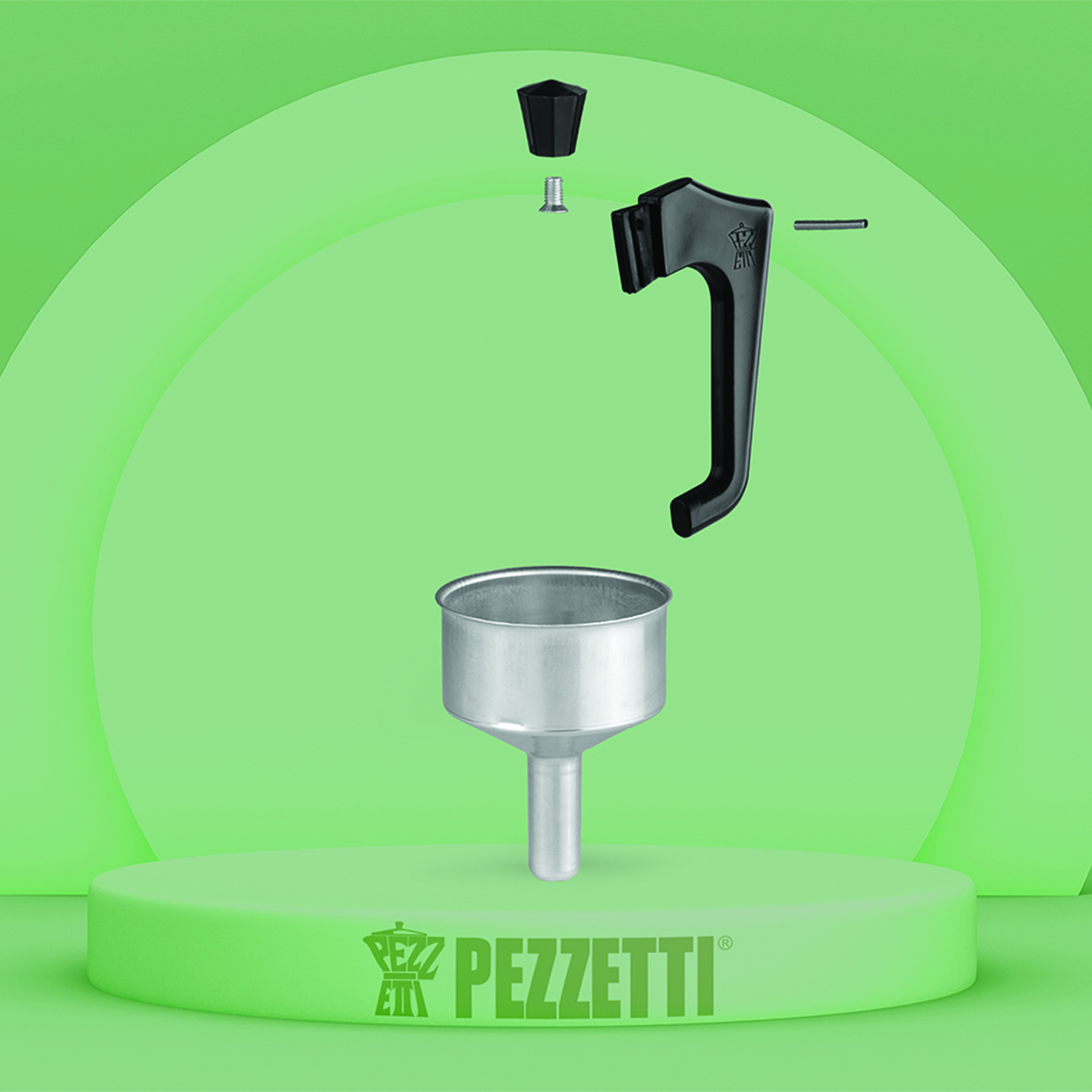 SET 1 EMBUDO -1 ASAS -1 POMO PARA CAFETERA 6 TAZA PEZZETTI - 2