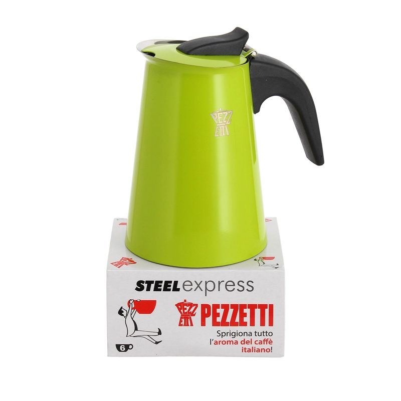 CAFETERA  STEEL EXPRESS 6 TAZAS PISTACHO - 1