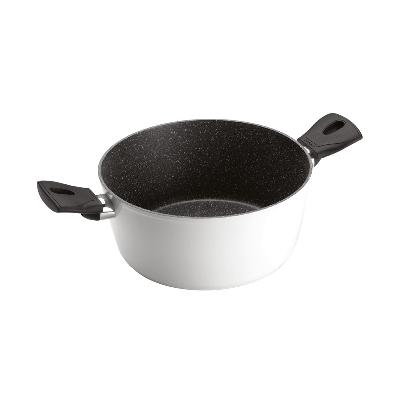 SET CACEROLA 20CM ANTIADHERENTE BLANCO CON TAPA DAILY - 2