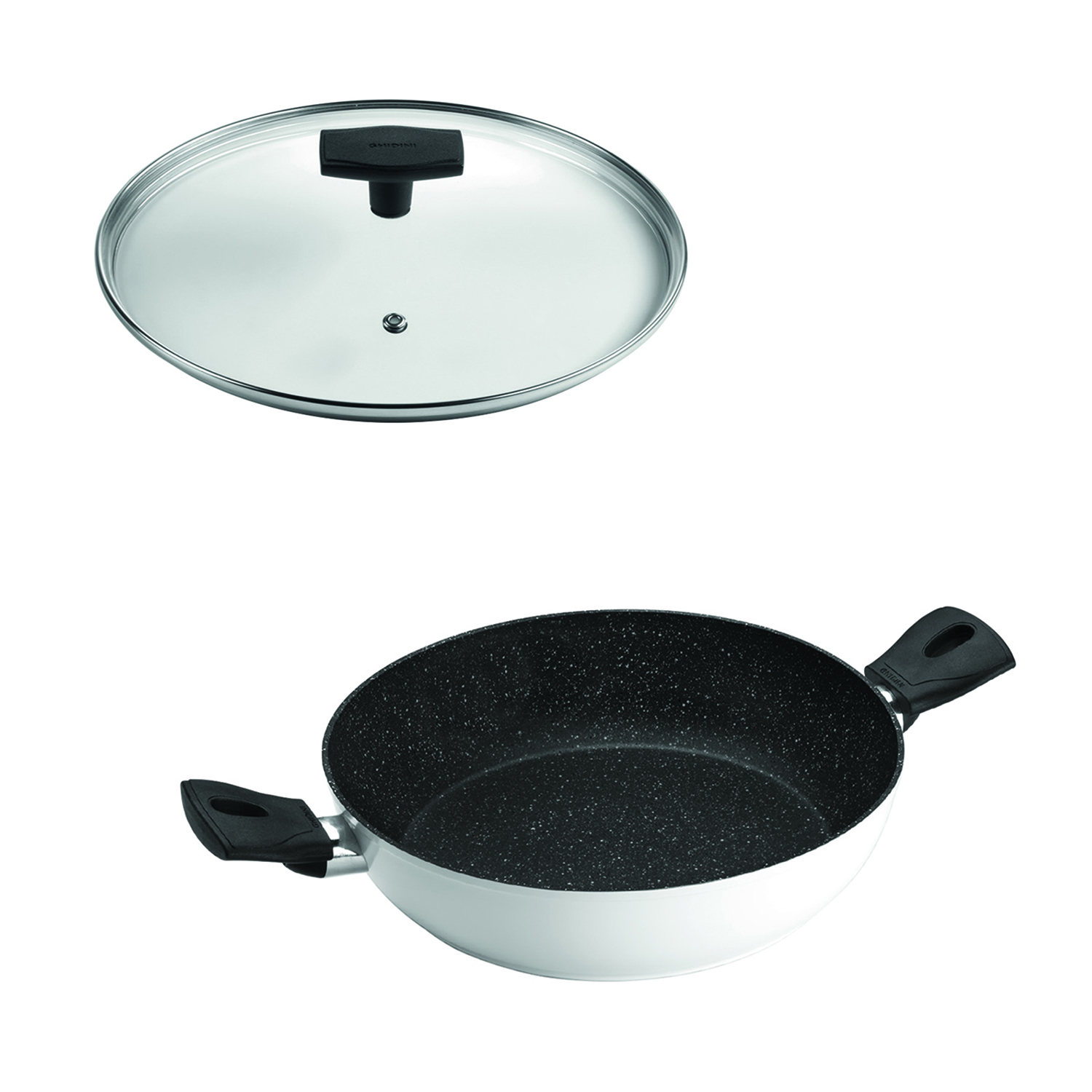 SET WOK 2 ASAS 24CM ANTIADHERENTE  CON TAPA DAILY