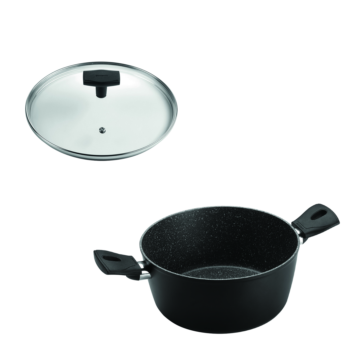 SET OLLA 2 ASAS 24CM ANTIADHERENTE NEGRO CON TAPA DAILY - 1