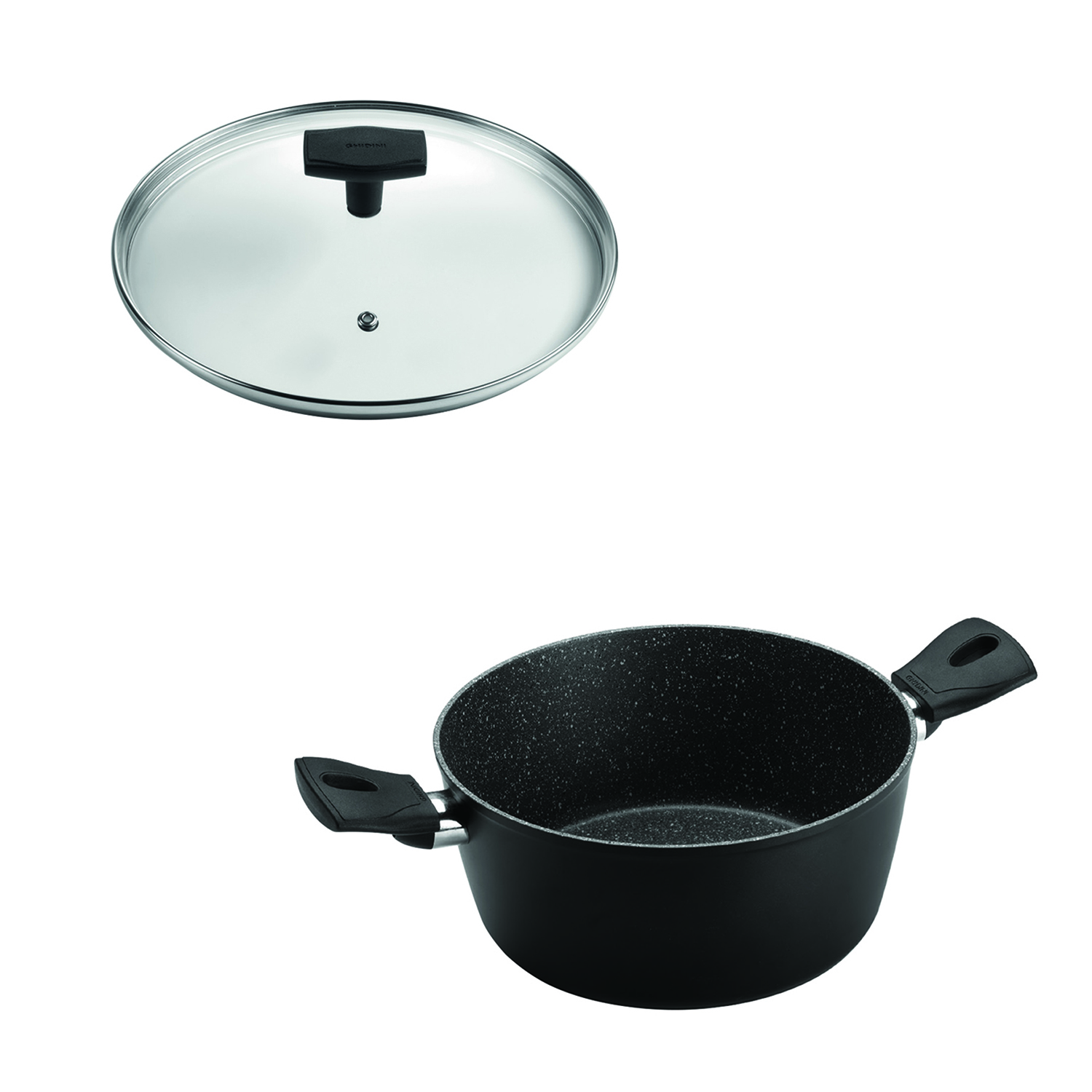 SET OLLA 2 ASAS 28CM ANTIADHERENTE  NEGRO CON TAPA DAILY - 1