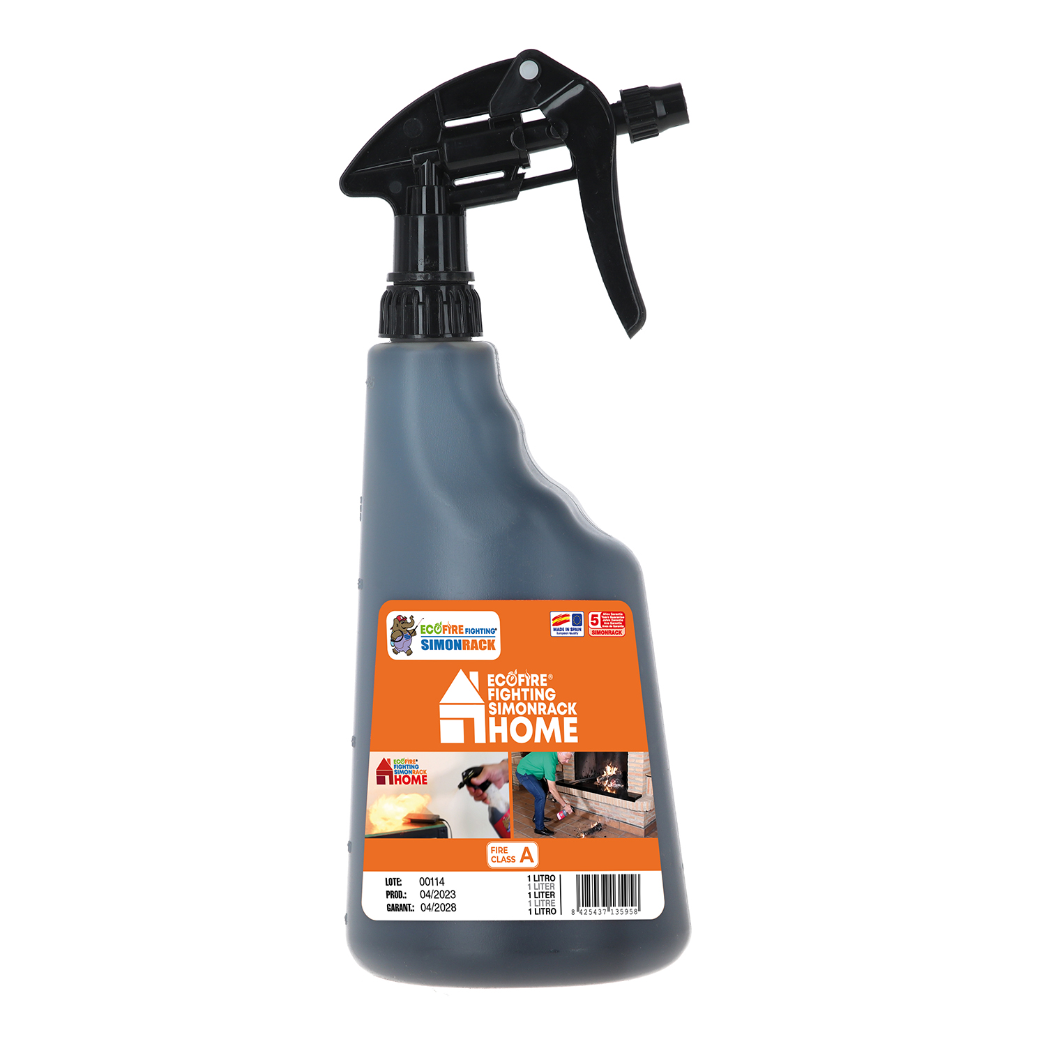 EXTINTOR SIMONRACK FUEGO ECOFIRE FIGHTING HOME BOTELLA SPRAY 1 LT - 2