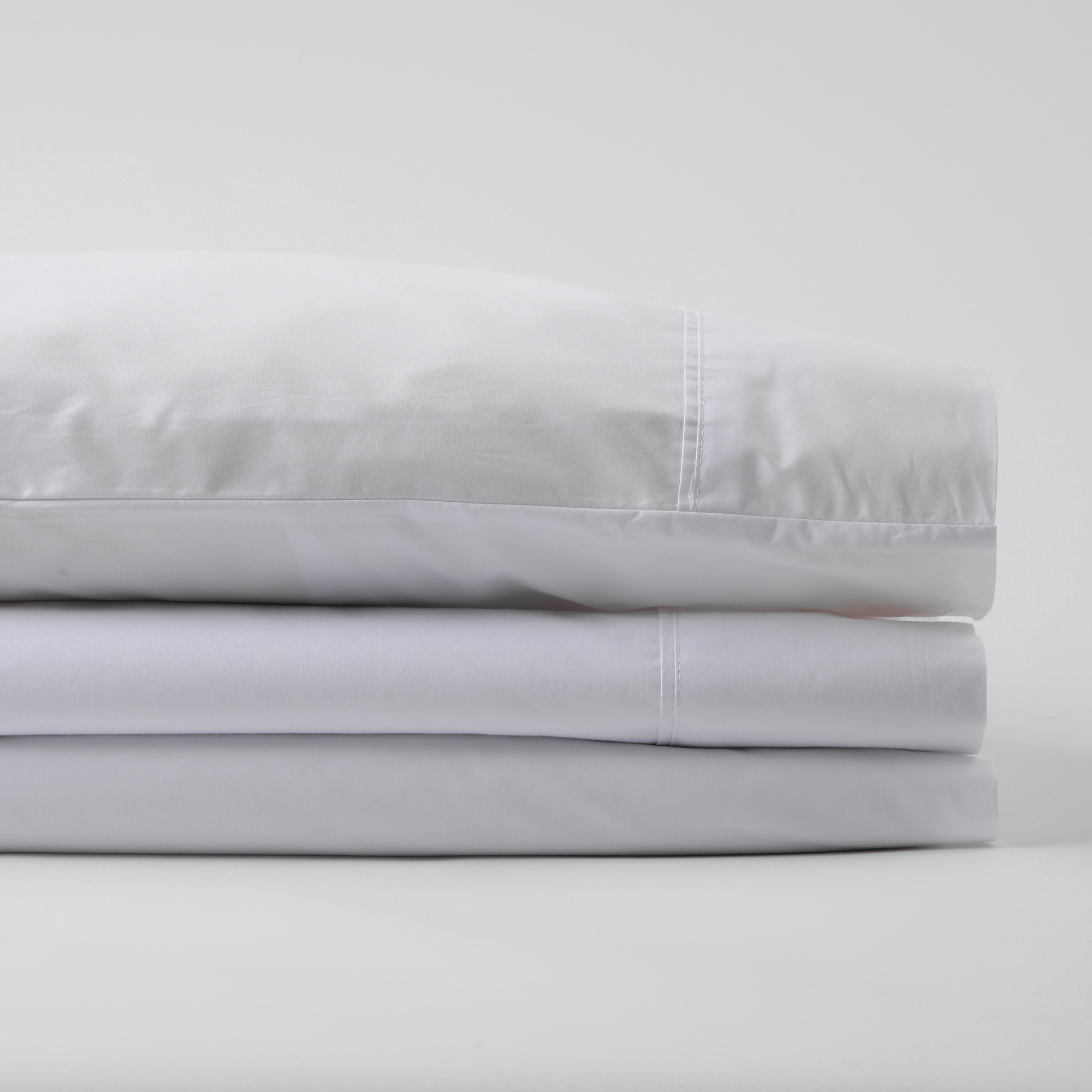 SET SÁBANAS LE NUIT PERCALE KING 300 HILOS ALGODÓN PIMA PERUANO BLANCO LISO - 3