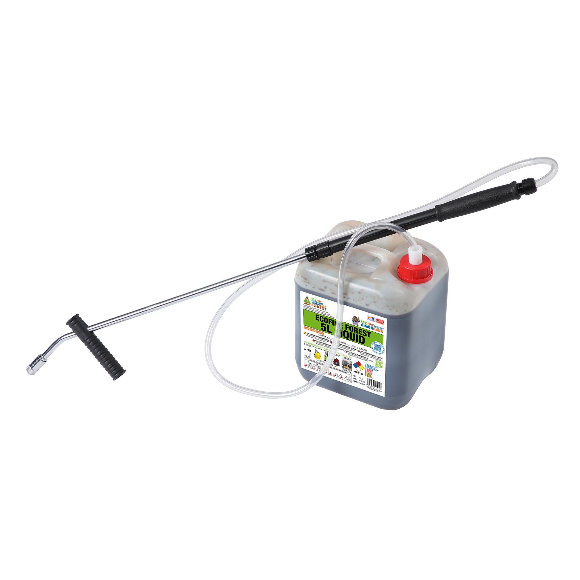 SET SIMONRACK LANZA CON BIDON ECOFIRE FOREST 5 LT - 1